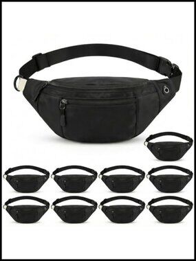 10 Pack Fanny Packs Bulk Crossbody Waist Bags Men Women Adjustable